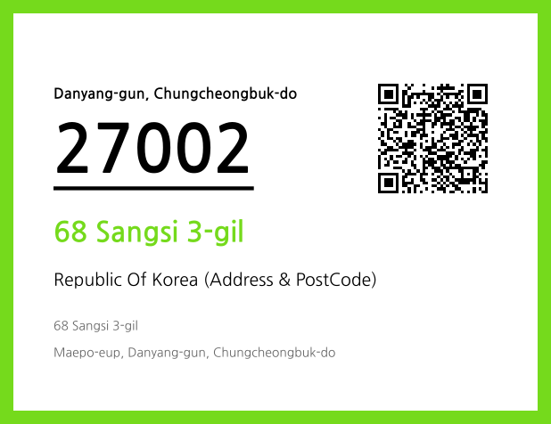 Address and Postal Code QR Code Image (CC BY 4.0)