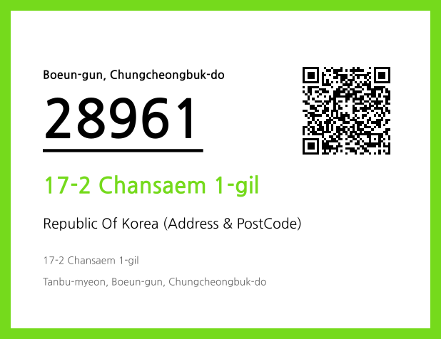 Address and Postal Code QR Code Image (CC BY 4.0)