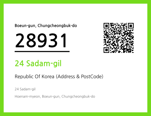 CC BY 4.0 Address and Postal Code QR Code Image (CC BY 4.0)