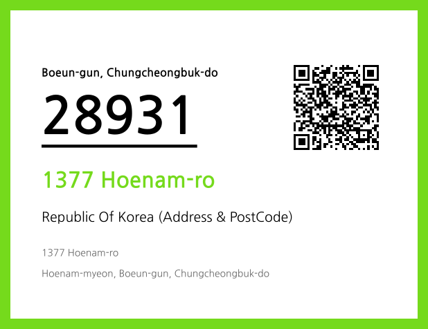CC BY 4.0 Address and Postal Code QR Code Image (CC BY 4.0)
