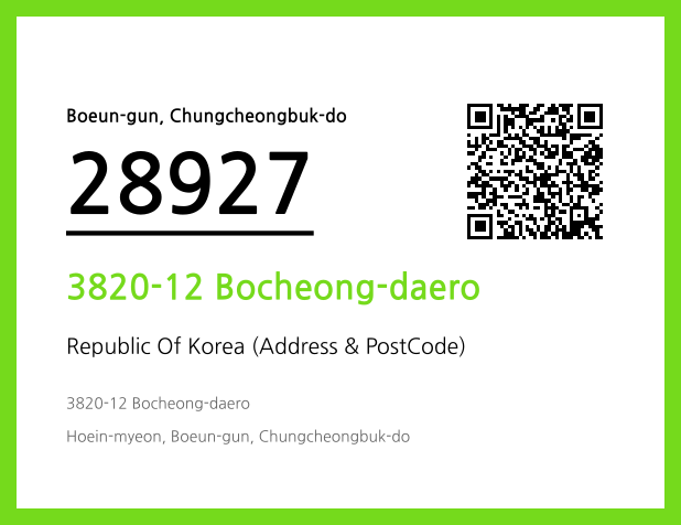 Address and Postal Code QR Code Image (CC BY 4.0)