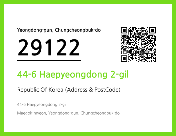 Address and Postal Code QR Code Image (CC BY 4.0)