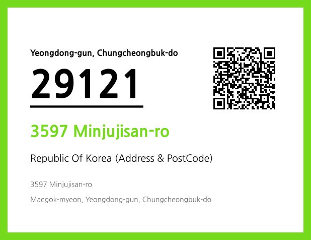 Address and Postal Code QR Code Image (CC BY 4.0)