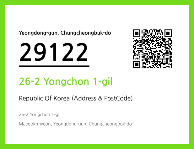 Address and Postal Code QR Code Image (CC BY 4.0)
