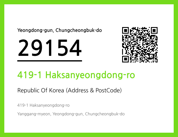 Address and Postal Code QR Code Image (CC BY 4.0)