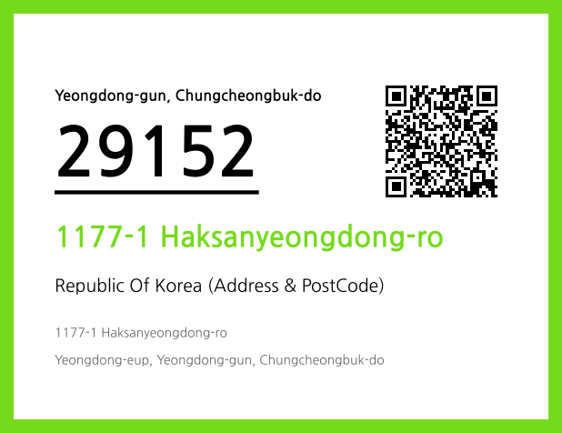 Address and Postal Code QR Code Image (CC BY 4.0)