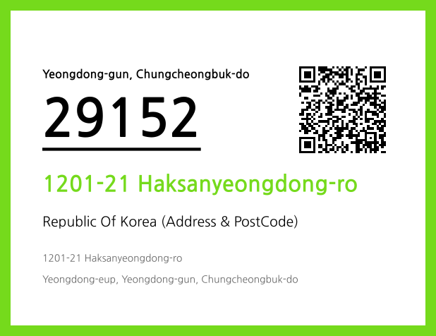 CC BY 4.0 Address and Postal Code QR Code Image (CC BY 4.0)