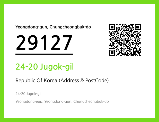 Address and Postal Code QR Code Image (CC BY 4.0)