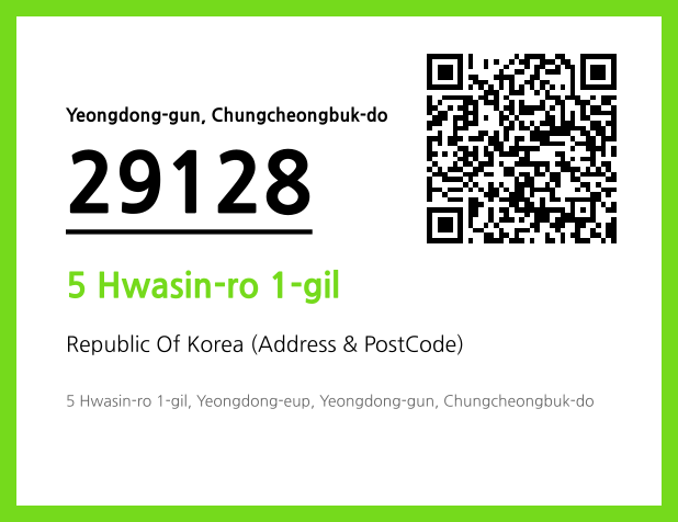 Address and Postal Code QR Code Image