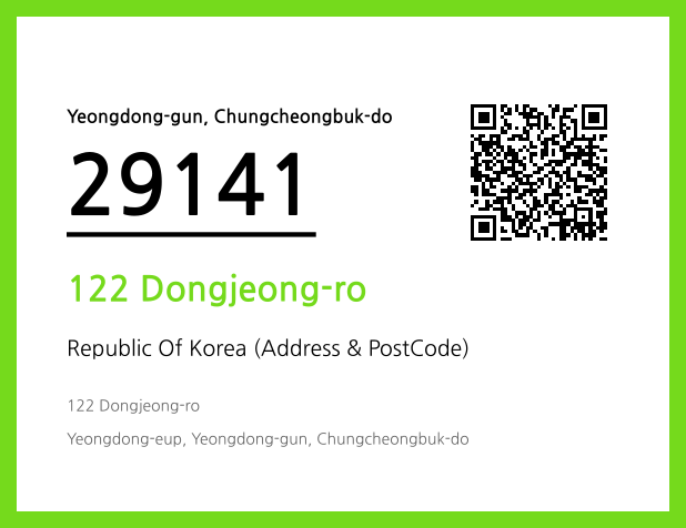 Address and Postal Code QR Code Image (CC BY 4.0)