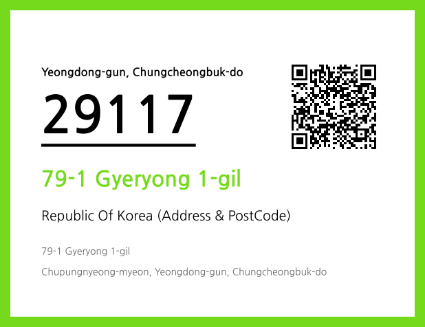 Address and Postal Code QR Code Image (CC BY 4.0)