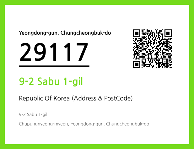 Address and Postal Code QR Code Image (CC BY 4.0)