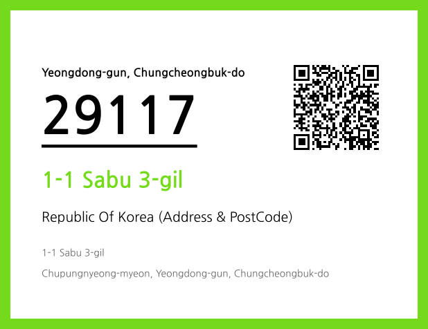 Address and Postal Code QR Code Image (CC BY 4.0)