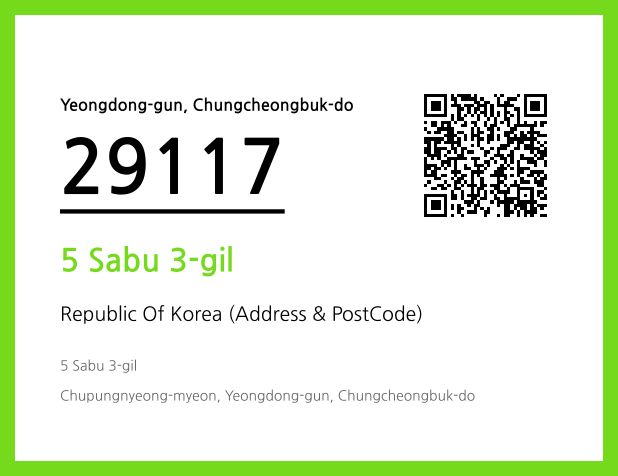 Address and Postal Code QR Code Image (CC BY 4.0)