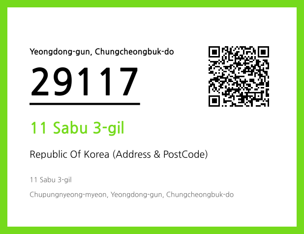 Address and Postal Code QR Code Image (CC BY 4.0)