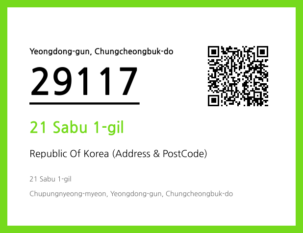 Address and Postal Code QR Code Image (CC BY 4.0)