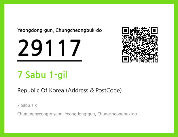 Address and Postal Code QR Code Image (CC BY 4.0)