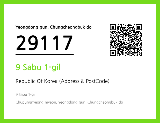 CC BY 4.0 Address and Postal Code QR Code Image (CC BY 4.0)