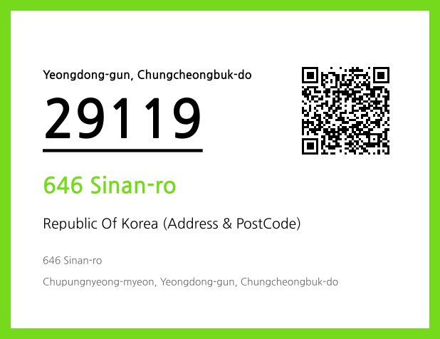 Address and Postal Code QR Code Image (CC BY 4.0)