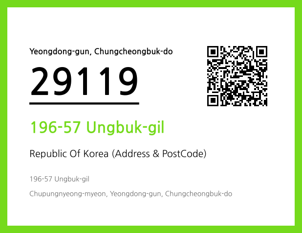 Address and Postal Code QR Code Image (CC BY 4.0)
