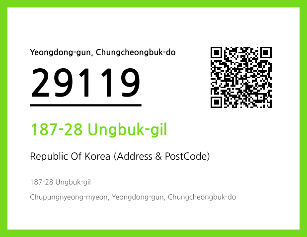 Address and Postal Code QR Code Image (CC BY 4.0)