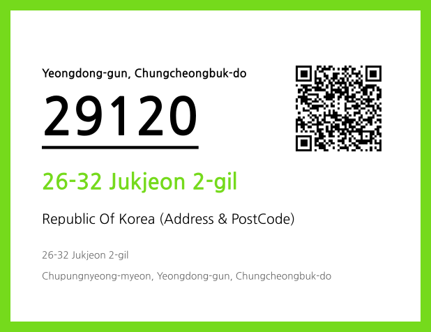 Address and Postal Code QR Code Image (CC BY 4.0)