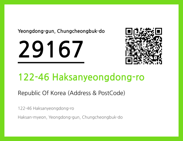 Address and Postal Code QR Code Image (CC BY 4.0)