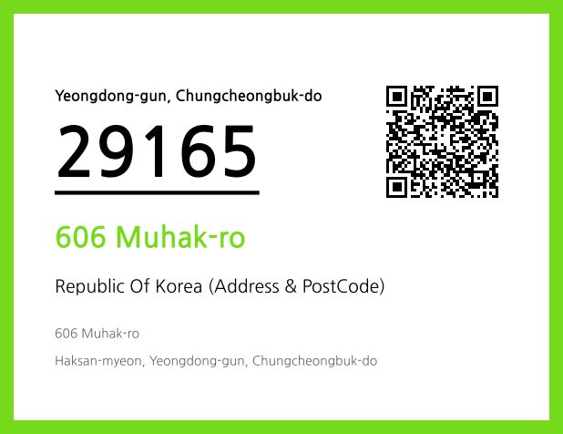 CC BY 4.0 Address and Postal Code QR Code Image (CC BY 4.0)
