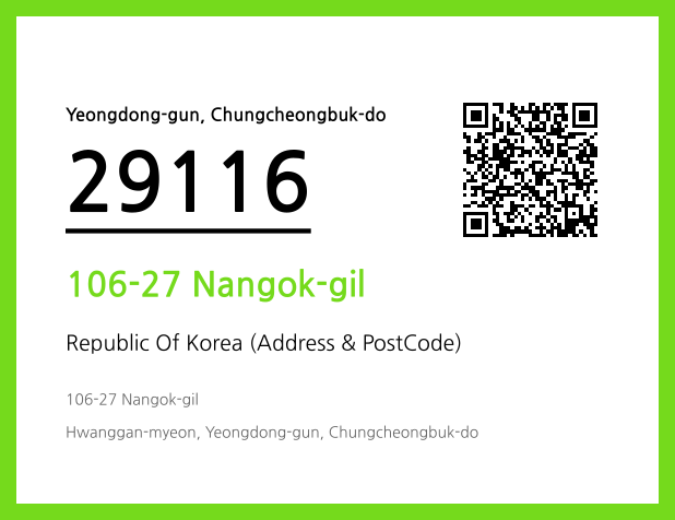 Address and Postal Code QR Code Image (CC BY 4.0)