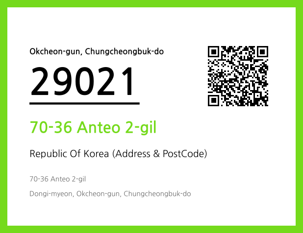 Address and Postal Code QR Code Image (CC BY 4.0)