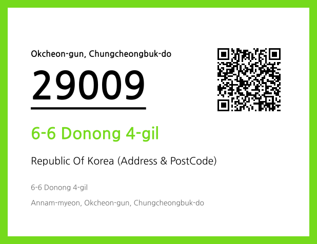 Address and Postal Code QR Code Image (CC BY 4.0)