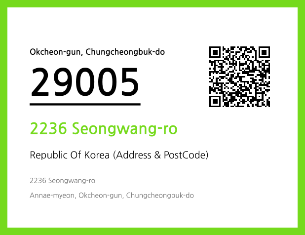 Address and Postal Code QR Code Image (CC BY 4.0)