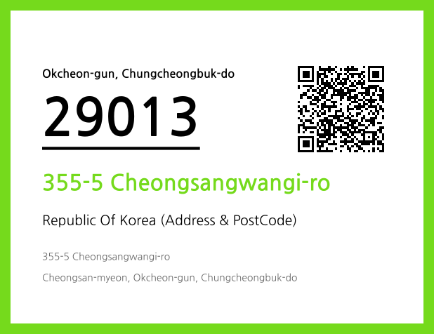 Address and Postal Code QR Code Image (CC BY 4.0)