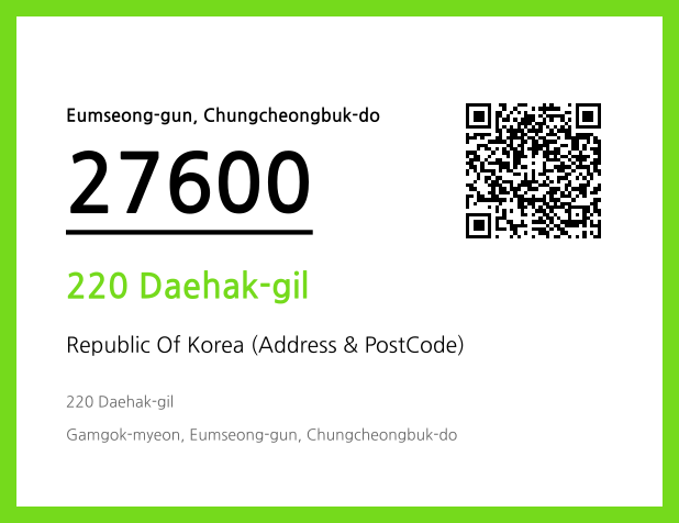Address and Postal Code QR Code Image (CC BY 4.0)