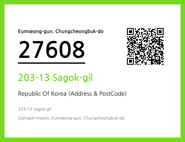 CC BY 4.0 Address and Postal Code QR Code Image (CC BY 4.0)
