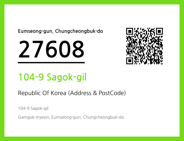 Address and Postal Code QR Code Image (CC BY 4.0)