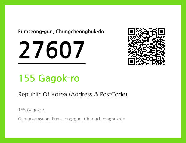 Address and Postal Code QR Code Image (CC BY 4.0)