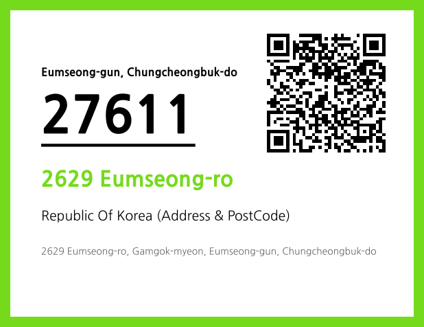 Address and Postal Code QR Code Image (CC BY 4.0)