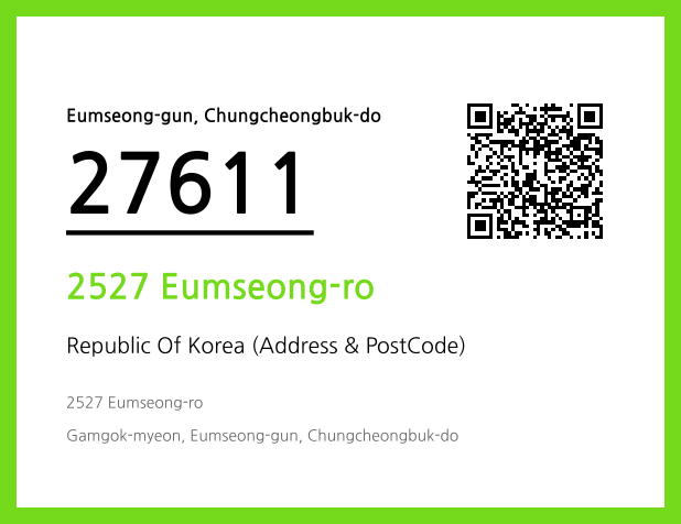 Address and Postal Code QR Code Image (CC BY 4.0)