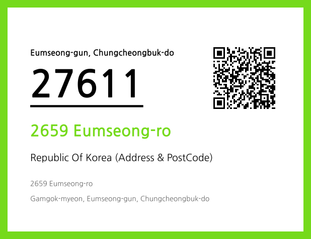 Address and Postal Code QR Code Image (CC BY 4.0)