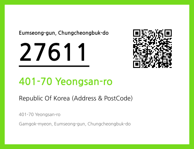 Address and Postal Code QR Code Image (CC BY 4.0)