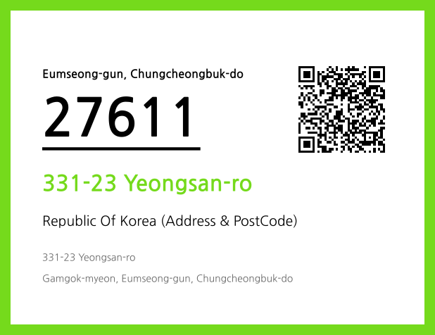 CC BY 4.0 Address and Postal Code QR Code Image (CC BY 4.0)