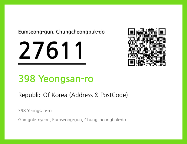 CC BY 4.0 Address and Postal Code QR Code Image (CC BY 4.0)