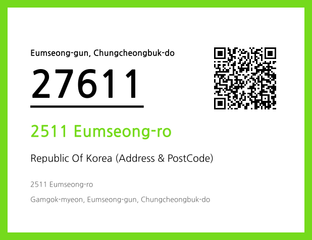 Address and Postal Code QR Code Image (CC BY 4.0)