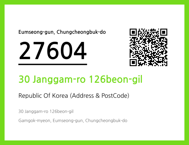 Address and Postal Code QR Code Image (CC BY 4.0)
