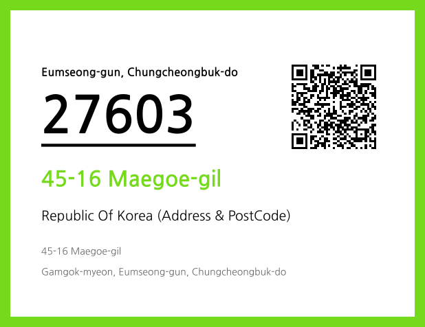 Address and Postal Code QR Code Image (CC BY 4.0)
