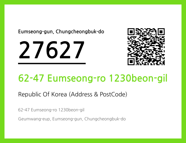 Address and Postal Code QR Code Image (CC BY 4.0)