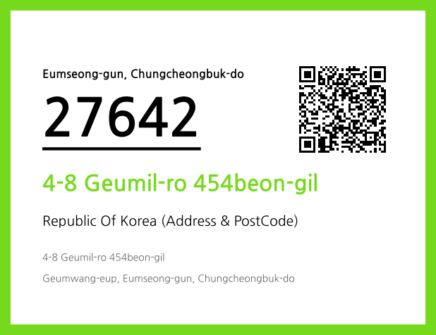 Address and Postal Code QR Code Image (CC BY 4.0)