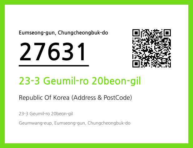 Address and Postal Code QR Code Image (CC BY 4.0)