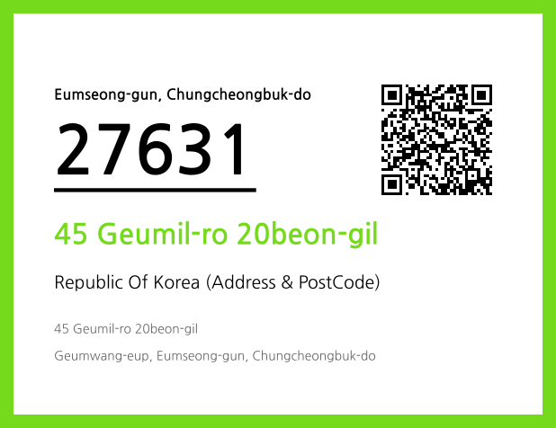 Address and Postal Code QR Code Image (CC BY 4.0)